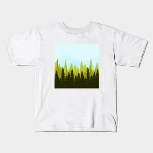 Blue/Yellow Forest Kids T-Shirt